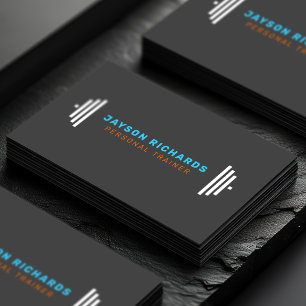 Blau/Orange Fetter Hantel Personal Trainer Einfach Visitenkarte