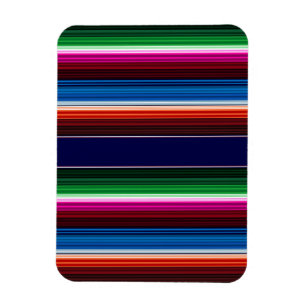 Blau, Orange, Hot Pink, grüne mexikanische Sarapie Magnet