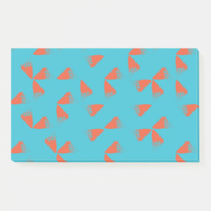 Blau, orange, lebhaft, trendig geometrisch post-it klebezettel