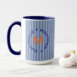 Blau Orange P-Vegas Platteville Wisconsin Tasse