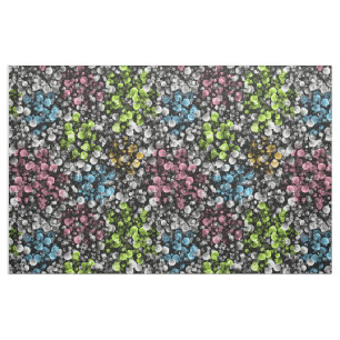 Blau Orange Pink Lime Green Polka Dots Muster Stoff