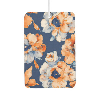 Blau, orange und blumenreich autolufterfrischer