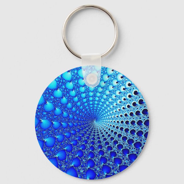 blau-oysterspiralförmig schlüsselanhänger (Vorderseite)