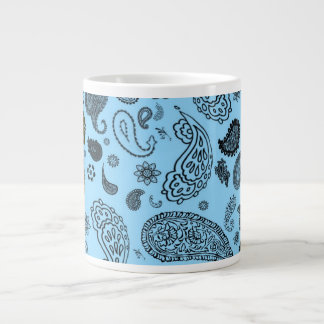 Blau Paisley Jumbo-Tasse