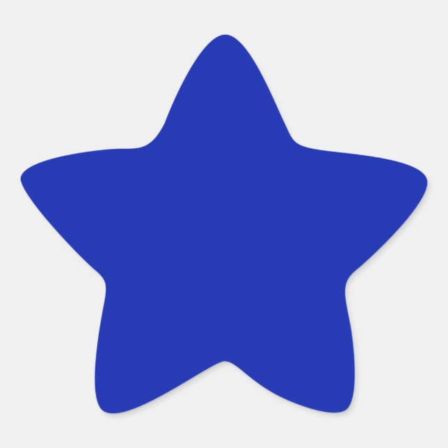 Blau (Pantone) (Vollfarbe) Stern-Aufkleber (Vorderseite)
