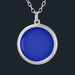Blau (Pantone) (Vollfarbe) Versilberte Kette<br><div class="desc">Blau (Pantone) (Vollfarbe)</div>