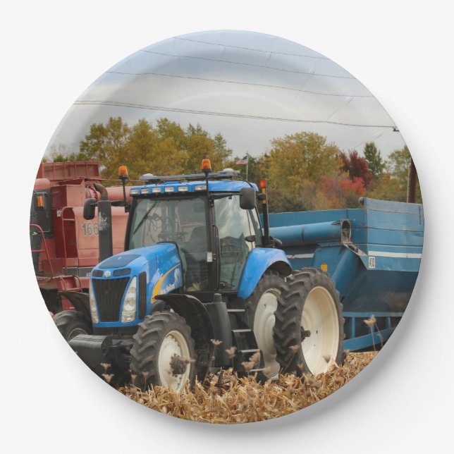 Blau Pappteller (Vorderseite)