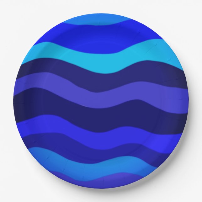 BLAU PAPPTELLER (Vorderseite)