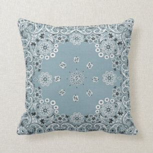 Blau pasely Bandana-Wurfskissen Kissen