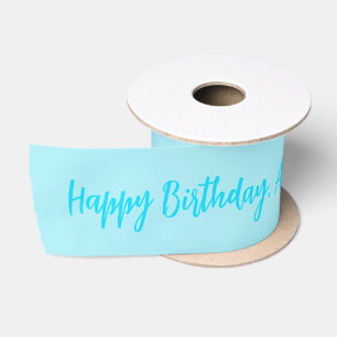 Blau personalisierter Name Alles Gute zum Geburtst Satinband