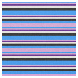 Blau, Pflaume, Indigofarben, Weiß und Schwarz Stoff