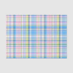 Blau Pink Gelb Wht Preppy Madras Seidenpapier