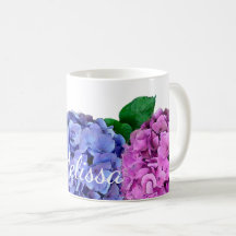 Blau-Pink-Hydrangea-Blume Personalisiert