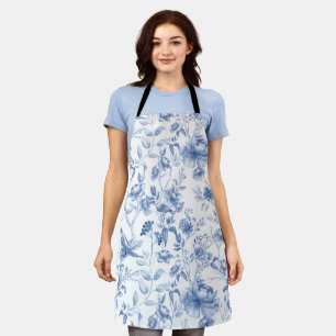 Blau, Porzellan, blaue China, Blumenstuhl, Chinois Schürze