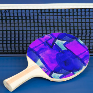 'Blau & Purpur' dynamisches abstrakt Tischtennis Schläger