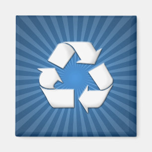 Blau recycelt Magneten 001 Magnet