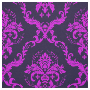 Blau-Rosa-Damasken und blaue Floral Stoff