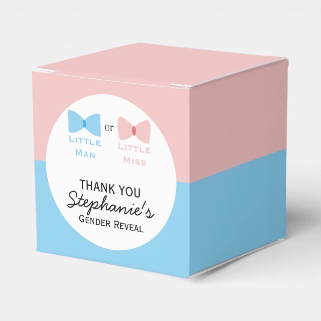 Blau, rosa Farbblockgeschlecht, Bläschen, Krawatte Geschenkschachtel (Vorderseite)