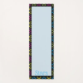 Blau-Rosa Gelb und Grün Yogamatte