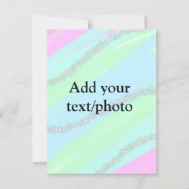 Blau-rosa-grüner Glitzer funkelnde Pastellfarben N Postkarte