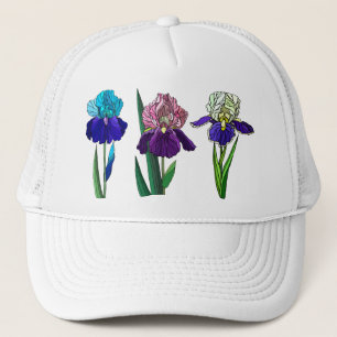 Blau, Rosa, Lila Iren Truckerkappe