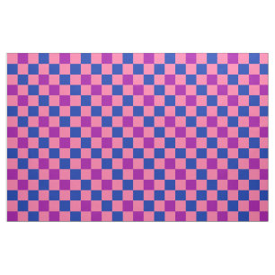 Blau Rosa Lila Karomuster Design  Stoff
