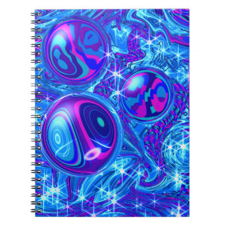 Blau Rosa Lila Spiral Foto Notizbuch Notizblock