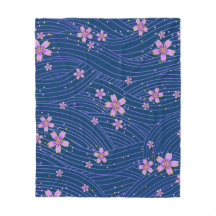 Blau-Rosa-Sakura-Petrischale-Muster