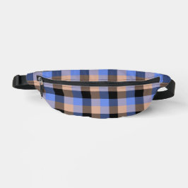 Blau Rosa Schwarz Karomuster Bauchtasche