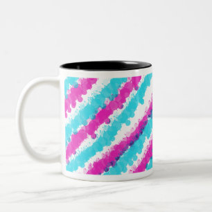 Blau-Rosa-Spritzer Zweifarbige Tasse