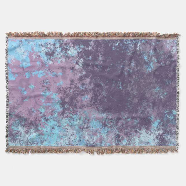 Blau, Rosa und Lila Marmor Abstrakt Decke (Vorderseite)