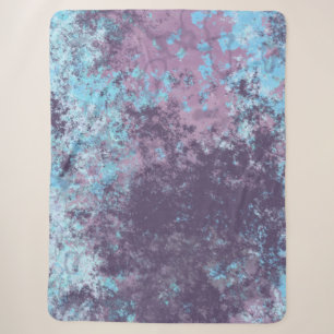 Blau, Rosa und Lila Marmor Abstrakt Sherpadecke