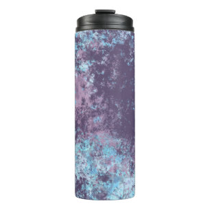 Blau, Rosa und Lila Marmor Abstrakt Thermosbecher
