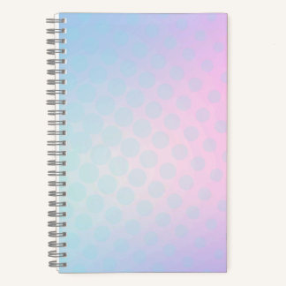 Blau Rosa und Lila Punkt Design Notizbuch