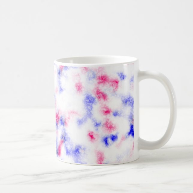 Blau Rosa und Weiß Marmormuster Kaffeetasse (Rechts)