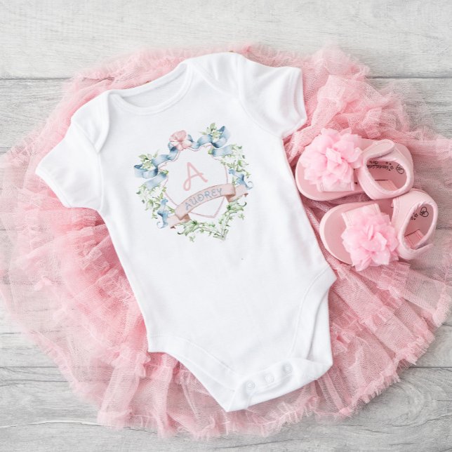 Blau-Rosa-Wappen Baby Strampler (Von Creator hochgeladen)