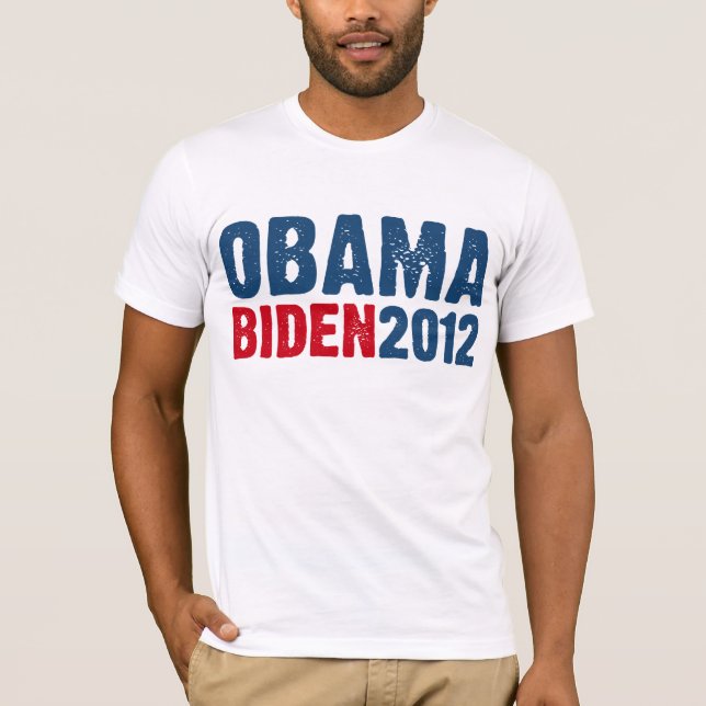 Blau/Rot Obama Biden T-Shirt (Vorderseite)