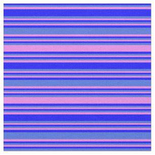 Blau, Royal Blau und Violett-Muster Stoff