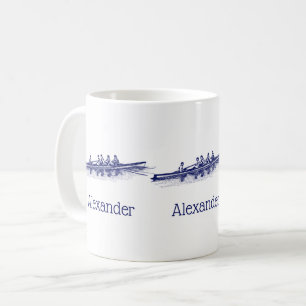 Blau Rudern Ruderer Crew Team Wassersport Kaffeetasse