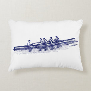 Blau Rudern Ruderer Crew Team Wassersport Zierkissen