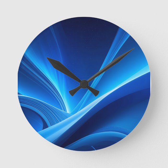 blau runde wanduhr (Vorderseite)