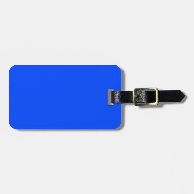 Blau (RYB) (Vollfarbe) Gepäckanhänger (Vorderseite horizontal)