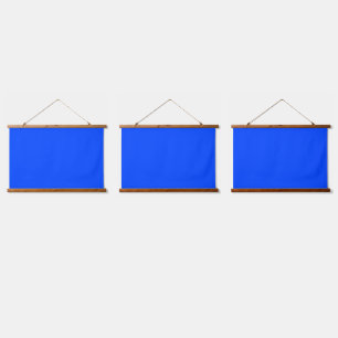 Blau (RYB) (Vollfarbe) Wandteppich Mit Holzrahmen