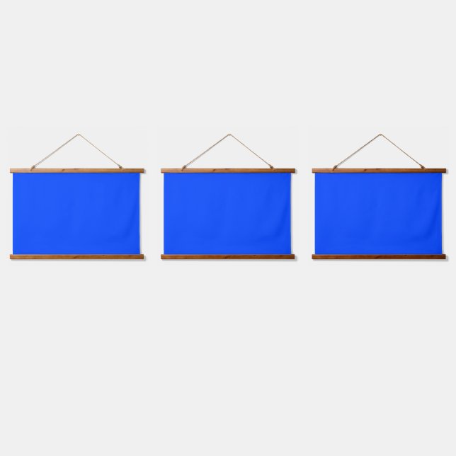 Blau (RYB) (Vollfarbe) Wandteppich Mit Holzrahmen (Dreifach)