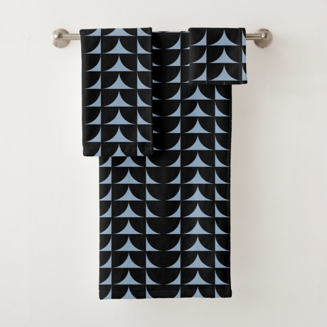 BLAU-SAMMLUNG (BLACK and BALE BLUE COLLECTION) 3 Badhandtuch Set (Insitu)