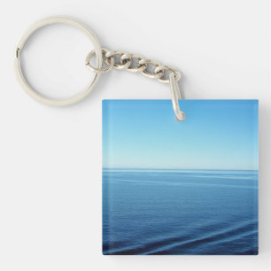 Blau Samt Pazifischer Ozean Farbphotographie Schlüsselanhänger