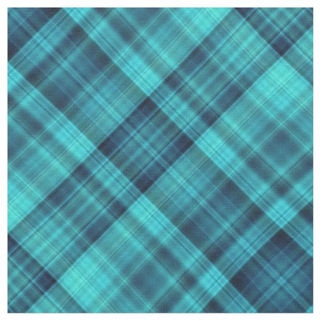 Blau schattiert Tartan Stoff (Nahaufnahme)