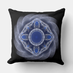 Blau schimmernde Ornamente Kissen