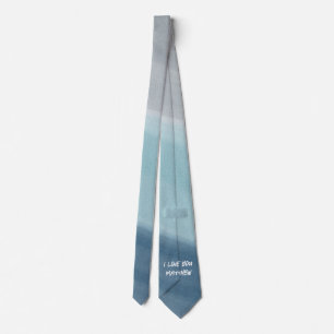 Blau, schlicht und elegant, süß für Paar Krawatte
