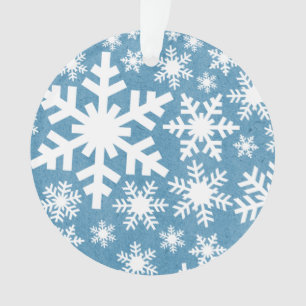 Blau-Schneeflocke Muster Akrylorische Ornamente
